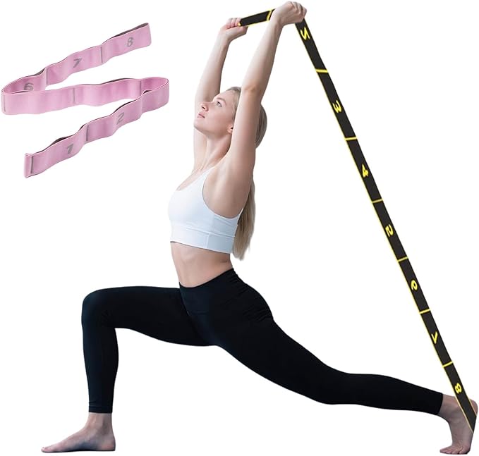 Resistance Bands for Working Out, 8-Levels Elastic Adjustable Exercise Band for Women and Men,Body Stretching,Yoga,Pilates,Booty Legs,Stretching Bands for Physical Therapy,Fitness,Training,Gym