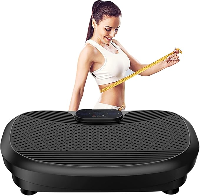 4D Vibration Plate Exercise Machine,Motion Vibration Platform,Portable,Adjustable Speed,for Home Office Fitness