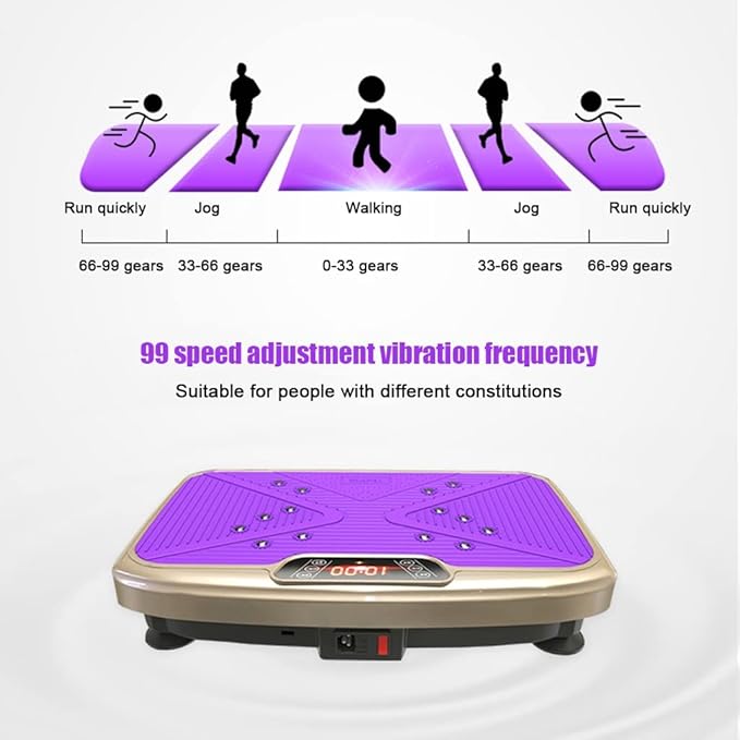Vibration Plate Exercise Machine,Whole Body Vibration Platform Machine,Fitness Vibration Trainer for Weight Loss Shaping Toning Home Gym