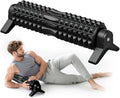 RUNWE Foam Roller with Stand - Bracket Foam Roller for Back Pain, 21 inch Trigger Point Deep Tissue Massage Roller, Medium Density Grid Bracket Foam Rollers, Leg Roller for Muscles Deep Tissue
