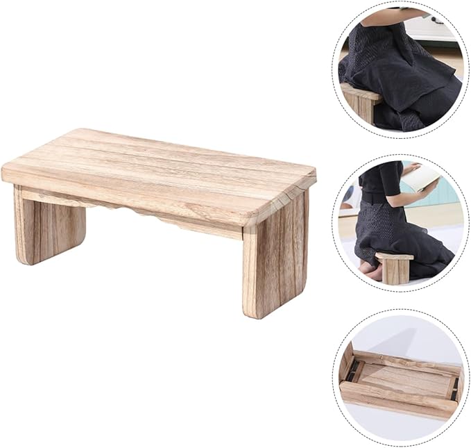 Meditation Kneel Sit Stool Wooden Meditation Bench for Home Temple Relaxation Non-Slip Design for Comfortable Sitting and Improved Circulation