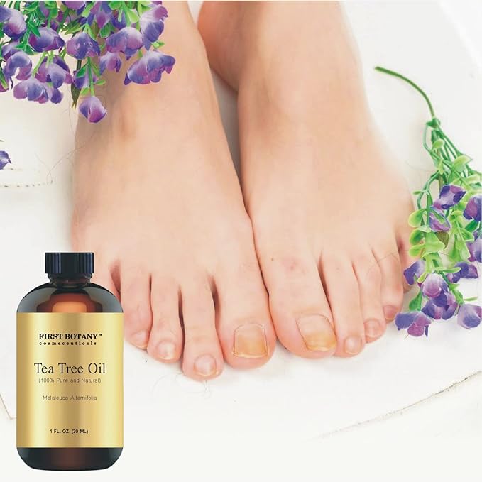 First Botany, 100% Pure Australian Tea Tree Essential Oil with high conc. of Terpinen - A Known Solution to Help in Fighting Acne, Toenail Issues, Dandruff. (1 fl oz) (Pack of 2)