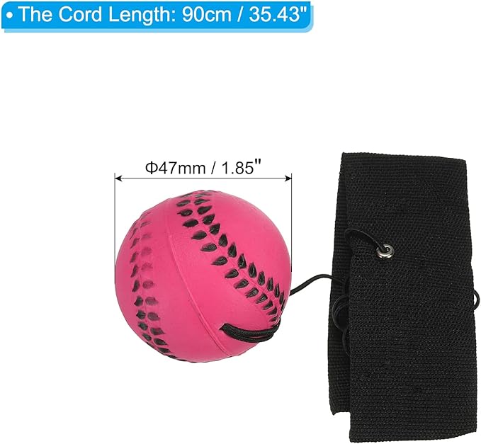 PATIKIL Sports Wrist Ball Rubber Rebound Wristband Wrist Return Ball Sport on a String for Exercise