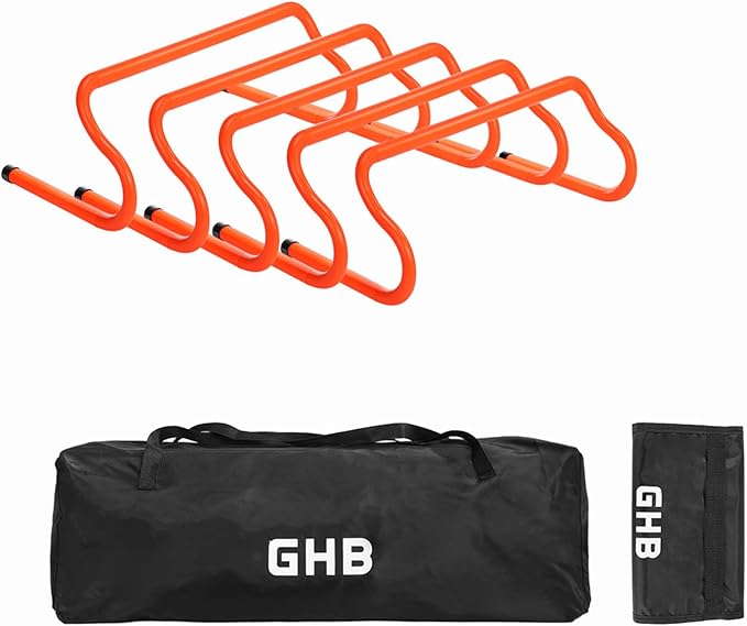 GHB Agility Hurdles 8" Speed Agility Training Hurdles, Detachable Sturdy Hurdles Training Equipment Set with Carry Bag for Kids,Athletes,Soccer,Basketball