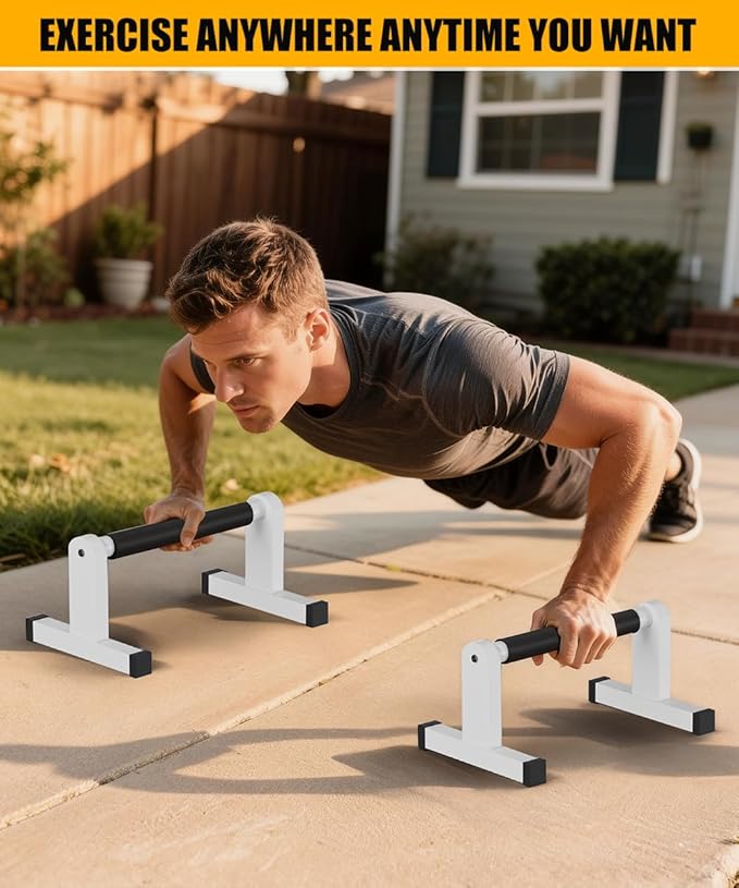 Push Up Bars | Heavey Duty Parallettes Dip Bar with Non-slip Grips for Calisthenics Planche L Sit Handstand Fitness Floor Workout, Pushup Station Handles Stand for Gym Strength Training