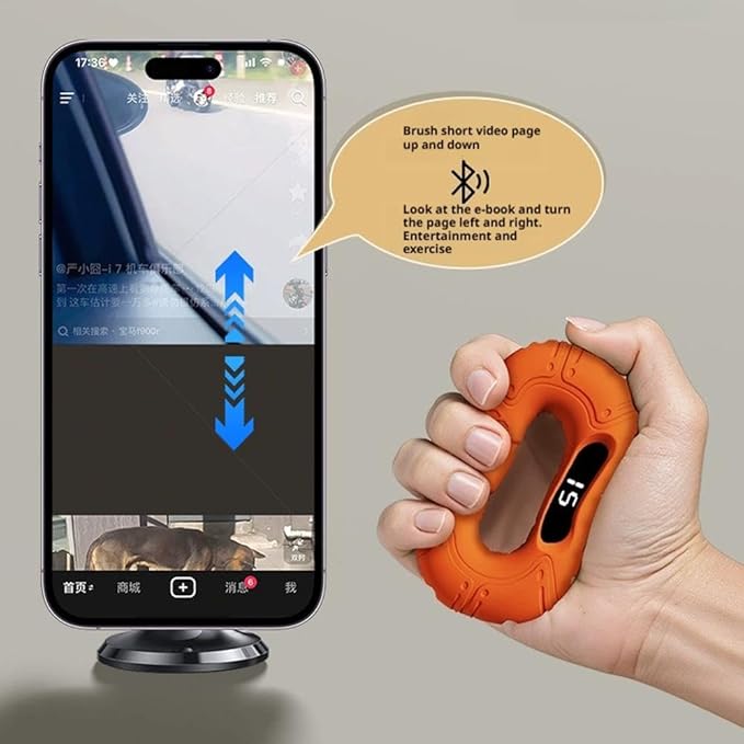 Hand Grip Strengthener with Counting and Pages, Rechargeable Digital Grip Strength Tester, LED Display, Hand Grips Exerciser Equipment for Strength Training-Forearm-Gripper-Finger