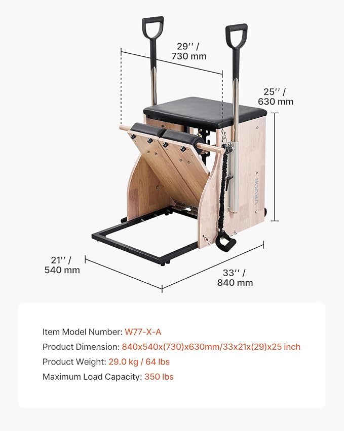 VEVOR Pilates Reformer Machine, Pilates Workout Equipment for Home Gym Studio Use, Pilates Reformer with Sitting Box and Jumpboard，fit for Beginners & Advanced Users