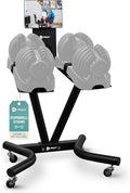 Lifepro Adjustable Dumbbell Stand Rack - Compatible with PowerFlow Plus, PowerUp Plus, and for More Brands- Phone Holder, featured Castors - Home Gym Storage and Convenient Strength Training