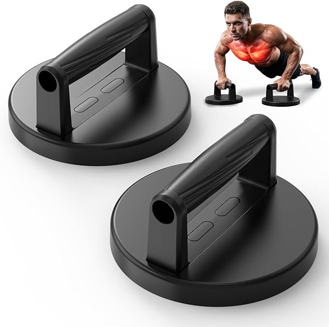 Push Up Bars Strength Training Equipment, Ergonomic Grips, 7.48" Base for Increased Stability, Home Gym Equipment, Push Up Stands Handle for Floor Workouts ﻿