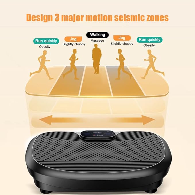 4D Vibration Plate Exercise Machine,Motion Vibration Platform,Portable,Adjustable Speed,for Home Office Fitness