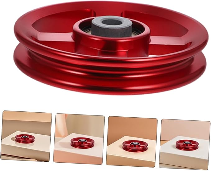 3pcs Aluminum Alloy Fitness Pulley Wheel Set for Cable Machine Gym Attachment Pulley System Bracket Replacement for Strength Training Equipment