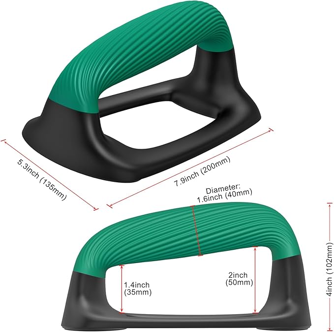 Kipika Push Up Bars, Pushup Stands With Thickened Soft Plastic Handle, Stable and Non-Slip Base, Pushup Handles Perfect for Floor Strength Training