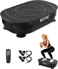 Vibration Plate Exercise Machine for Lymphatic Drainage，400 lbs Capacity Shake Plate Vibration Plate Machine for Weight Loss,Vibrating Plate for Full-Body Workouts for Men and Women(Black)