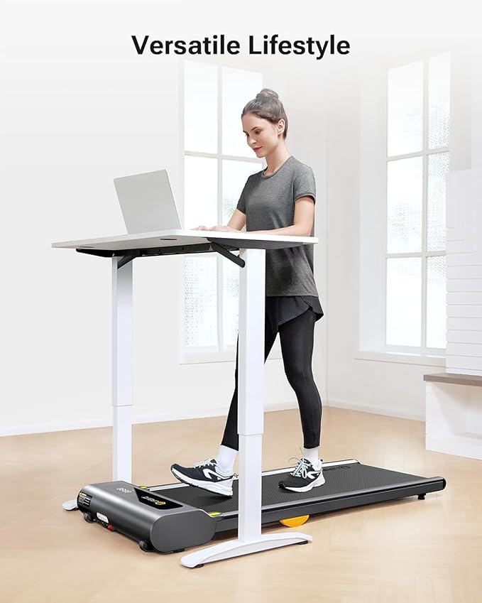 UREVO Walking Pad with Incline, Portable Under Desk Treadmill, 2.5 HP Walking Treadmill Pad for Home and Office, Walking Jogging Running Machine with Remote Control and LED Display