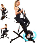 3 in 1 Exercise Bike,Squat Machine,8-level Adjustable Magnetic Bike for Home with App,Squat Rowing Machine, Low Noise Indoor Cycling Bike with 300lbs Weight Capacity,Home Workout Machine