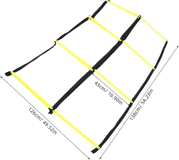 VANZACK Agility Ladder for Football Training, Multifunctional Workout Ladder with Foldable Rope Design, Speed and Footwork Training Equipment for Soccer and Sports Conditioning
