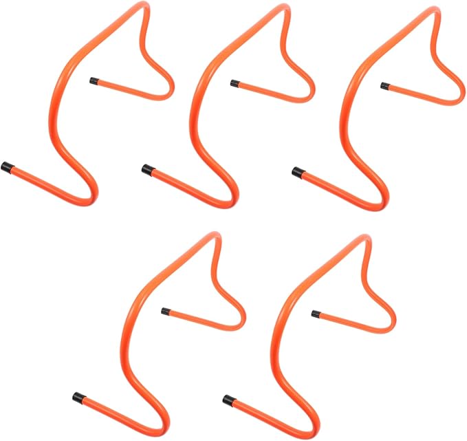 GALPADA 5Pcs Orange Soccer Agility Training Hurdles Stable Outdoor Speed Equipment for Football Baseball and Track Drills Enhance Coordination and Practice Drills
