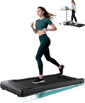 DeerRun Under Desk Walking Pad Treadmill for Home Office & Small Spaces, 6% Manual Incline, 0.6–3.8 MPH Walking Speed, 2.5 HP, 300 lb Capacity, App & Remote Control