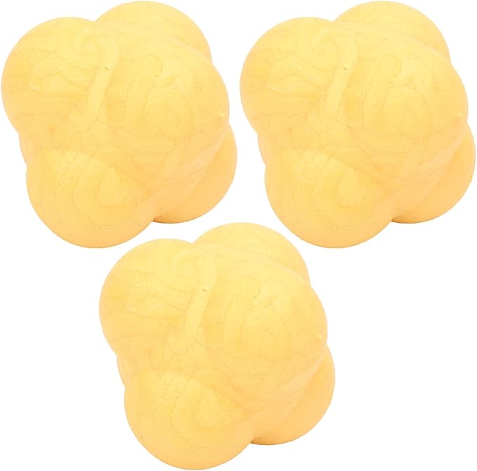 Reaction Ball, Hex Bounce PR Coordination Reflex Exercise Sports Fitness Training Ball 3pcs
