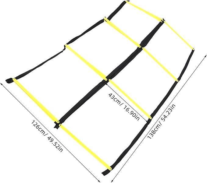 Lightweight Foldable Agility Ladder for Football and Soccer Speed Training Weather-Resistant Sports Ladder for Footwork Drills and Team Exercise