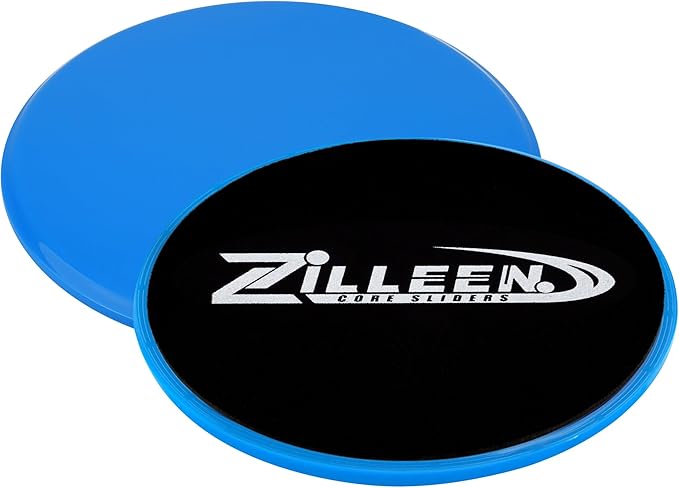 ZILLEEN Exercise Sliders for Working Out Fitness Discs for Pilates Women Men, 2 Pack