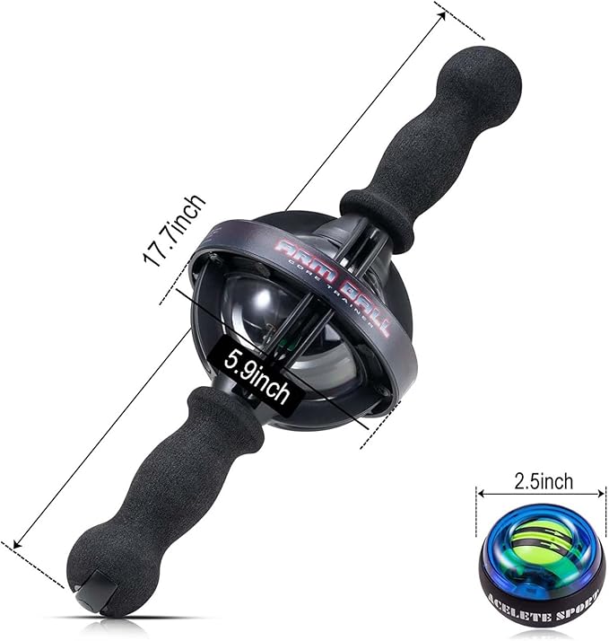 Arm Gyro Ball Core Trainer for Stronger Arm Bones and Muscle - Fitness Gyroscopic, Wrist Ball Gyro, Arm Strength Exerciser, Arm Hand Muscle Trainer Device