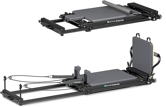 Portable Folding Body Reformer,Pilates Core Bed Large Equipment, Adjustable Strength Yoga Exercise , Base