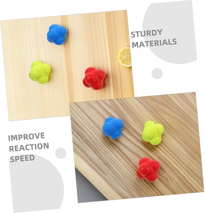 KESYOO 6pcs Reflex Training Balls Sports Reaction Balls Hand Eye Coordination Trainer Elastic for Boys and Girls Adults Indoor Sports Equipment
