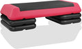 Gym Step Platform for Exercise at Home, Fitness Step for Home Workout, Adjustable Step Up Exercise Platform, Aerobic Stepper Step Platform with 4 Risers, Step Exercise Platform for Work Out