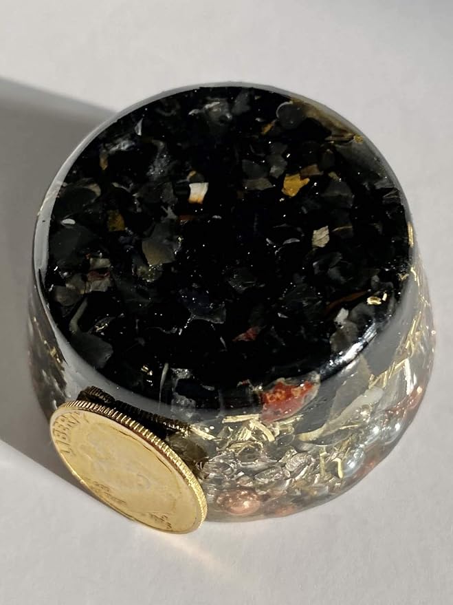 Onyx Orgone Generator Energy Accumulator 528Hz/7.83Hz/Advance Harmonics Many Beautiful Ingredients and Colors!! (Onyx)