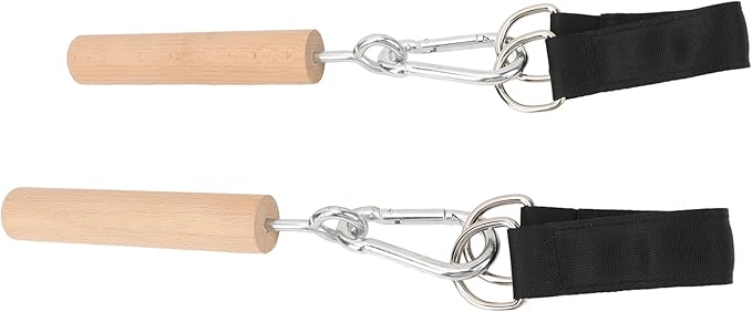 Pull Up Handles Attachment, Portable Pull Up Grip Exercise Handle, Multifunction Wood and Iron Pull Up for Indoor Outdoor Training, Strength Building Equipment for Forearm and Gr