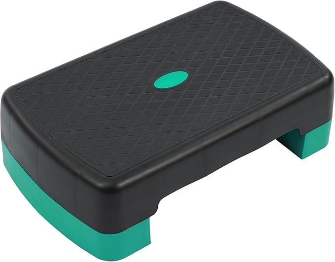 Fitvids Aerobic Step Platform Trainer with Adjustable 2-Level Risers, 400 Pound Weight Capacity – Non-Slip Exercise Stepper for Cardio, Strength, and Fitness Workouts, 18-Inch, Multiple Colors