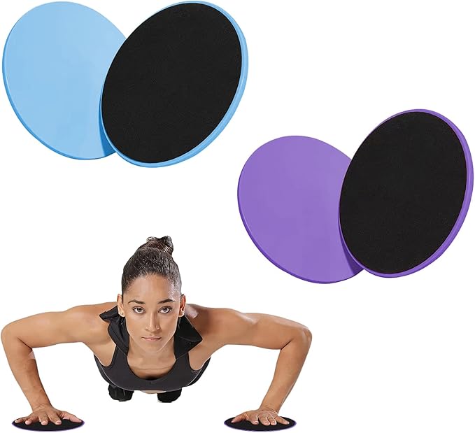 17.5cm/6.89In Round Core Sliders for Working Out,Set of 4 Exercise Core Pilates Sliders,Floor Foot Slider for Exercise 2 Color