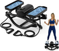 3D Rocking Stepper - Mini Stepper for Home & Office Workout, Low Impact Lateral Motion Exercise Machine for Core & Glutes, Whisper Quiet Under Desk Stepper, Fully Assembled, 330lb Capacity
