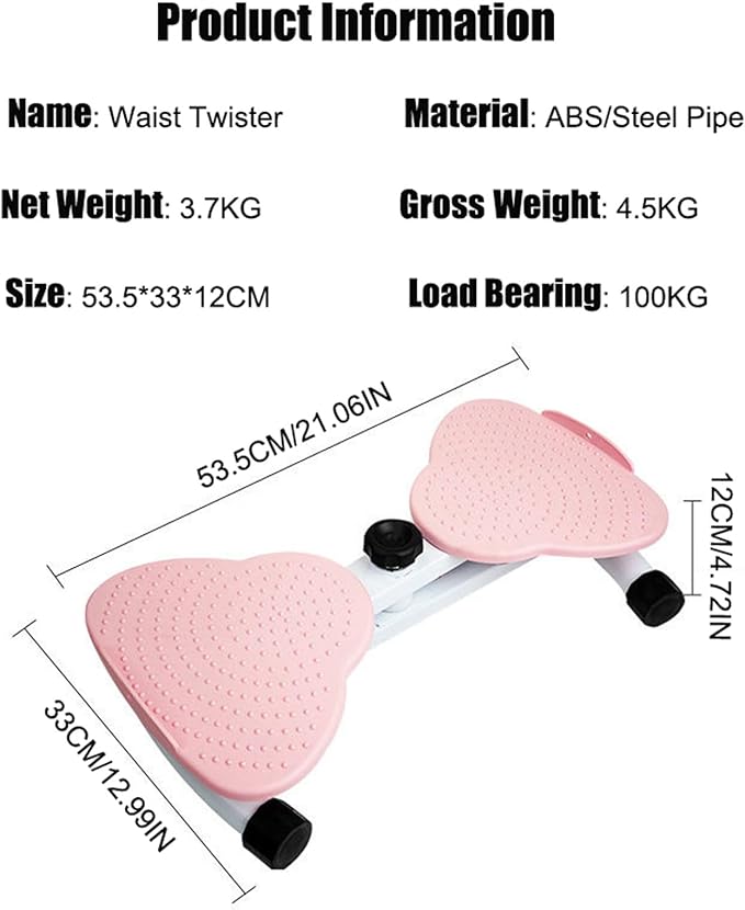 Body Shaping Waist Twisting Machine for Women Adults Cardio Weight Loss/Cardio Exercise Waist Toning Fitness Turntable for Home Workout Waist Sculptor MachineBlue,12x53x33cm