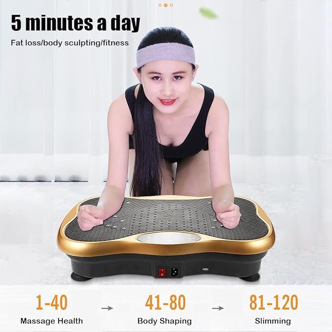 Vibration Plate Exercise Machine,Whole Body Vibration Platform Machine,Fitness Vibration Trainer for Weight Loss Shaping Toning Home Gym