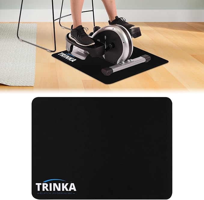 Non-Slip Workout Mat for Under Desk Elliptical Machine, Mats for Exercise Equipment, Suitable for Electric Seated Foot Pedal Exerciser, Enhanced Stability & Floor Protection