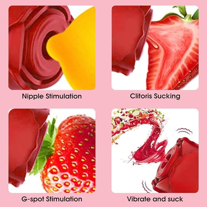 Rose Viboators for Woman, The Rose Adult Tool for Women with 10 Sucking Modes,Adult Toys Automatic Electric Machine Female HF-07