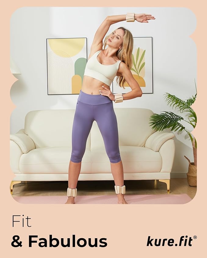 Pilates Weight | Wrist & Ankle Weights for Women | Weighted Bangles | 1LB/ 2LB Each (Set of 2)