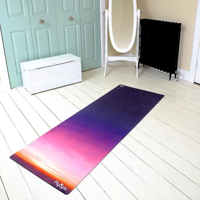 Plyopic. All In One Yoga Mat | Luxury Sweat-Grip Mat/Towel Combo | Ideal for Yoga, Hot Yoga, Bikram, Pilates, Workout & Exercise | Eco-Friendly Natural Rubber