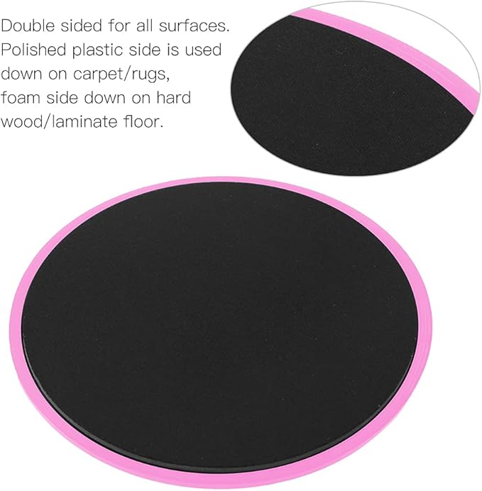 Fitness Sliding Disc Workout Equipment Core Slider Exercise Training Disks for Home Gym Street Workout ABS Material Pink Black Red Blue Green Orange 2 Pack