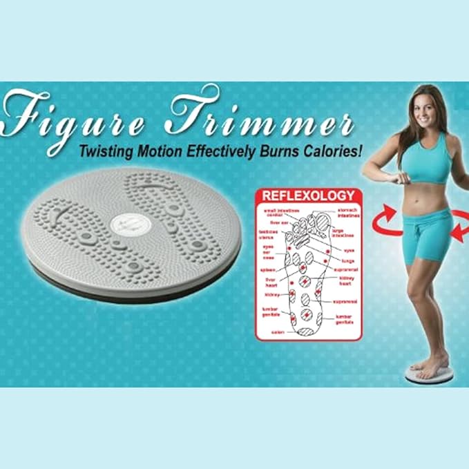 Daiwa Felicity Figure Trimmer Ab Twister Board - Waist Twister Machine for Core & Abs Exercise - Waist Twisting Fitness Tool, Dizzy Disc Twist Board for Slimming Workout with Magnets Reflexology