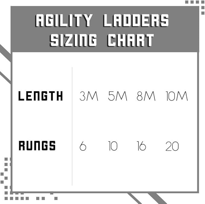 Crown Sporting Goods Fleetfoot Speed & Agility Training Ladder – 6, 10, 16, or 20 Rung Rope Equipment for Athletic Footwork & Sports Drills