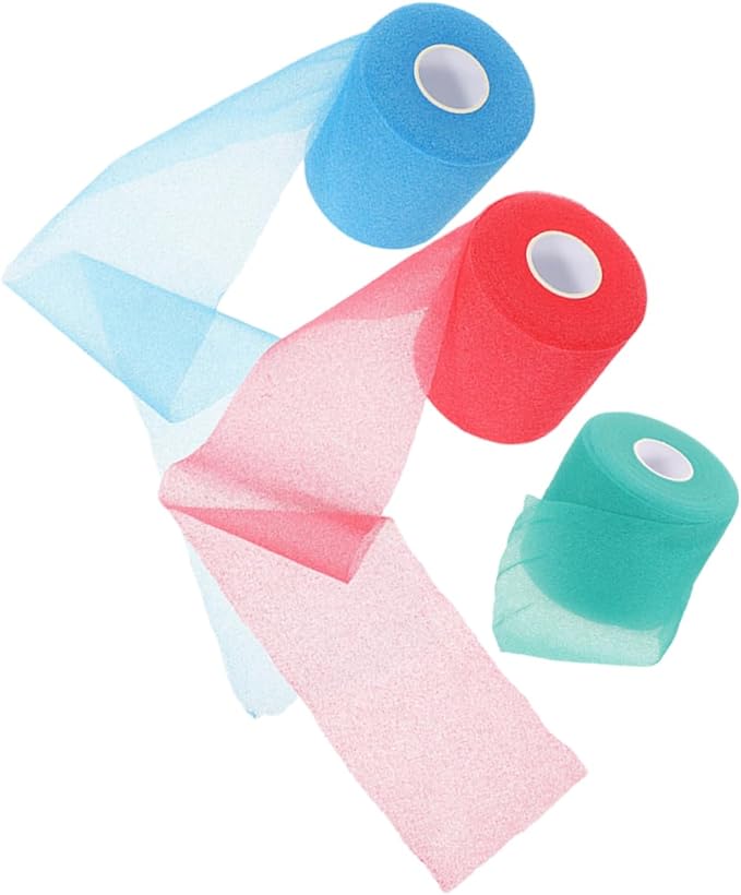 3rolls Tennis Grip Tape Bat Grip Tape Wrist Wraps Film Cuttable Bandage Wrap for Joint Protection Breathable for Outdoor Athletes