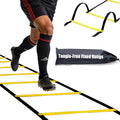 Tangle-Free Agility Ladder Speed Training Equipment - 2lbs Heavy Duty Design with 12 Fixed Rungs - 18ft Connectable Quick Setup Footwork Drill Gear for Soccer, Football, Boxing (Storage Bag Included)
