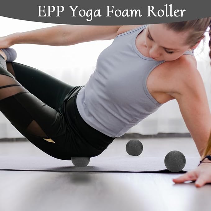 Massage Roller Ball, Massage Lacrosse Balls EPP Yoga Foam Massage Roller and Ball Set Muscle Soreness Massager Ball for Shoulders, Arms, Neck, Back and Feet (8CM Single Ball)