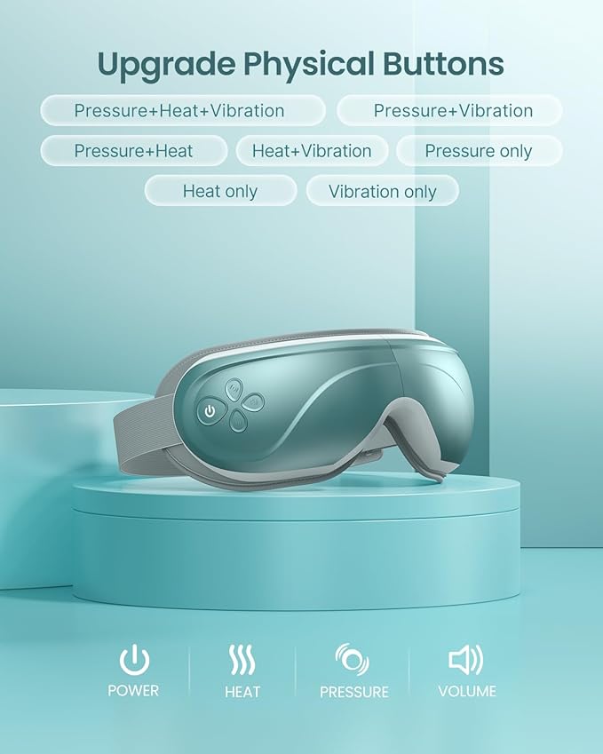 RENPHO Eye Massager with Heat and Cooling, Birthday Gifts for Mom Dad Women Men Heated Eye Mask for Migraine Relief Reduce Strain Improve Sleep Eyeris 2