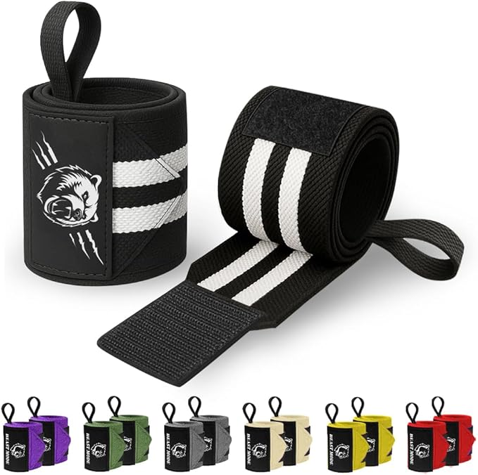 TECEUM Weightlifting 18" & 12" Wrist Wraps with Thumb Loop – Heavy Duty Wrist Workout Braces for Men and Women – Ideal for Powerlifting, Strength Training, Bodybuilding