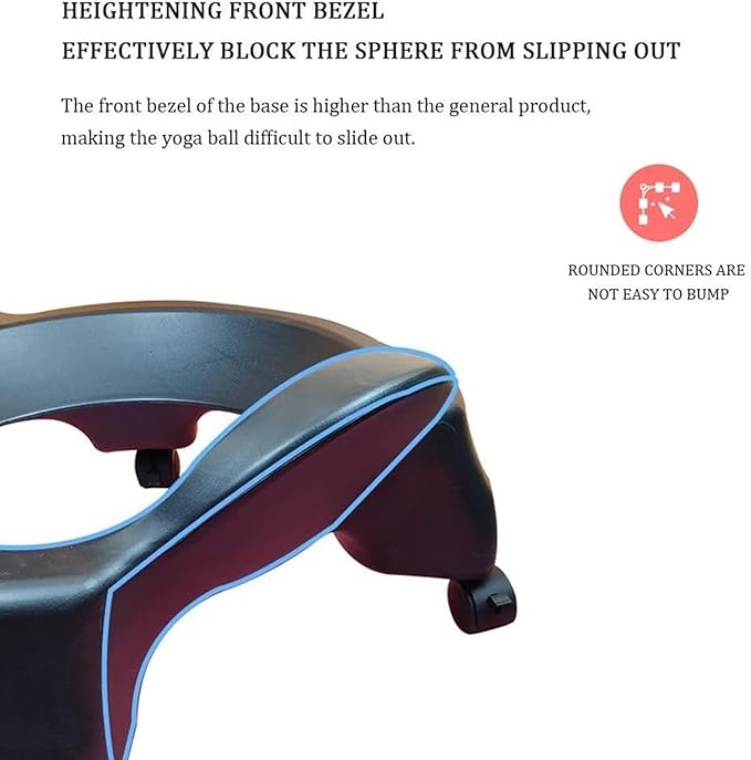 Ball Chair Stability,Office Fitness Ball Chair,Exercise Yoga Ball Chair,Ergonomic Balance Ball Posture Chair,for Back Pain Relief (Blue)