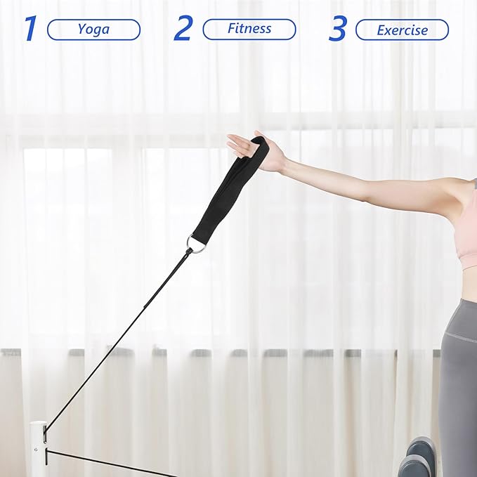 2pcs Yoga Strap For Stretching: Multi-Purpose Fitness Bands With D Ring Buckle - Elastic Straps For Flexibility Strength Training & Workouts